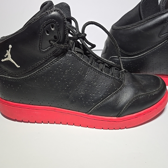 Nike Air Jordan 1 Flight 5 Black/Red Or Pink Sz 6Y Gently Worn - Picture 6 of 12